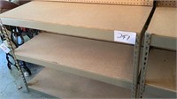 3 Shelf metal storage, 48 x 18 x 39 inches tall,