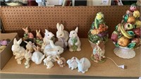 2. Ceramic fruit display several rabbits