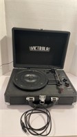 Victrola Suitcase Record Player With Cords, 3