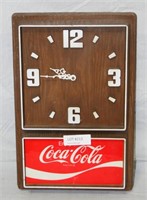 PLASTIC COCA-COLA WALL CLOCK - WORKS