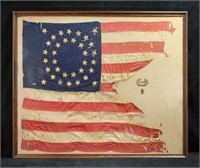 34 Star Guidon Of The NY 4th Cavalry With Medals