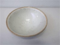 Chinese pale glazed bowl incised lotus design