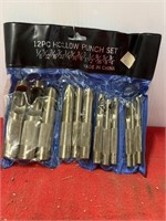 12 pc Hollow punch set 1/8th-3/4