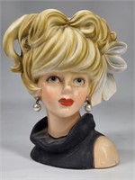 VINTAGE RELPO LADY HEAD VASE