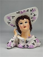 VINTAGE LEFTON LADY HEAD VASE