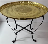 Antique Engraved Tray Table