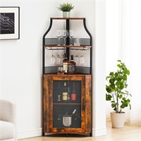 IDEALHOUSE Corner Wine Cabinet with Removable Wine