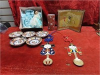 India doll, Oriental dishes & misc.