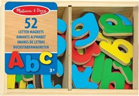 Melissa & Doug 52 Wooden Alphabet Magnets in a