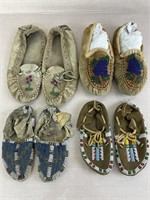 Assortment of Beaded Native American Moccasins