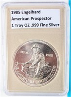 Coin 1985 American Prospector 1 Troy Ounce Silver
