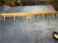 Wood coat towel rack