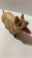 7 1/2” Cast Iron Mechanical Pig Coin Bank Works!