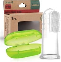2 Pack haakaa Silicone Baby Finger Toothbrush Set,