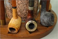 Assorted Pipes & Holder