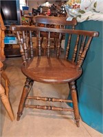 Wooden Spindle back Captain's Chair