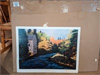 "The Mill of Kintail" B. Wood print