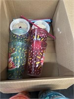 Box Reusable Cups ,Lids and Straws