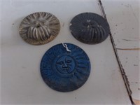 3-Sun and moon wall plaques