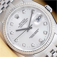 Rolex Datejust 18 Kt Diamond Men Watch