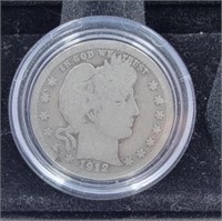 1912 Barber quarter dollar