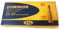 17 RDS. - DOMINION --25-20 WIN. CAL. --86 GR