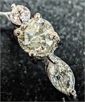 $6050 14K  3.05G Natural Diamond 1.1Ct Ring