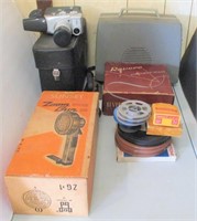 Vintage Video Recorder, Projector, Lights, Splice