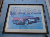 1960 Corvette Prin t20" x 16"