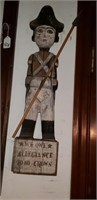 Wooden  Plaque Revolutionary Soldier