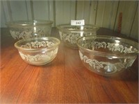 Etched Glass Nesting Bowls