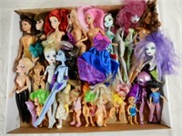 25 ASSORTED BARBIE, MONSTER HIGH, & VARIOUS DOLLS