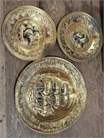 VTG Brass Ship Plate Wall Decor