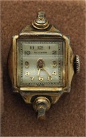 Vtg L A Schwob 17 Jewel Gold Lady's Wrist Watch