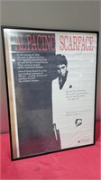 Framed 1983 scarface movie poster