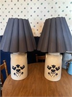 Pair of Crock Table Lamps