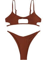 ZAFUL Women's Sexy Cutout Bikini Thong Bikini Set