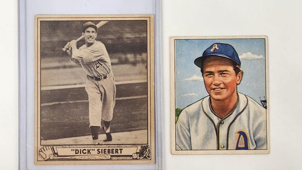 1940 GUM INC. DICK SIEBERT & 1950 BOWMAN VALO