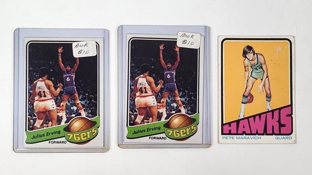 2) 79-80 JULIUS IRVING & 72-73 PETE MARAVICH