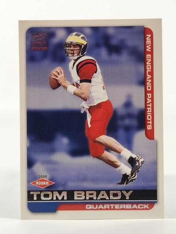 2000 PACIFIC PARAMOUNT TOM BRADY ROOKIE CARD