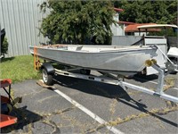 John Boat With Trailer And Trolling Motor