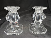 4 “ PAIR OF LEADED CRYSTAL CANDLESTICKS