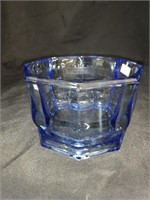 5.5 “ BLUE GLASS OCTAGON BOWL