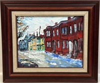 ED COLEMAN SIGNED PAINTING - ST JOHN CITY SCAPE