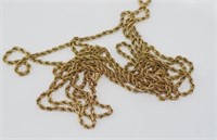 15ct yellow gold double chain,  9ct parrot clasps