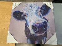 $44 Master Piece Ripple Cow Canvas Wall Art