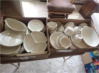 (2) Boxes w/ Plates, Bowls, Salad Plates, Gravy