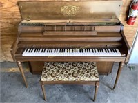 Kimball Artist Spinet Upright Piano w/ Bench