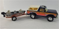 Nylint Toys diecast Ford Bronco w/ trailer & boat