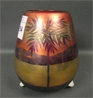 Weller Art Pottery Lasa Scenic Palm Vase